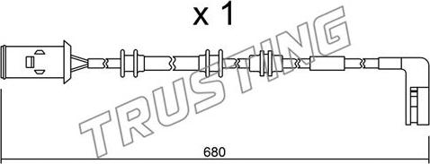 Trusting SU.093 - Indikators, Bremžu uzliku nodilums www.autospares.lv