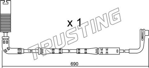 Trusting SU.157 - Indikators, Bremžu uzliku nodilums autospares.lv