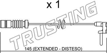 Trusting SU.161 - Indikators, Bremžu uzliku nodilums autospares.lv