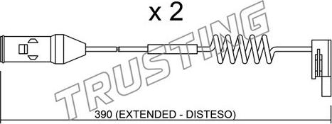 Trusting SU.167K - Warning Contact, brake pad wear www.autospares.lv