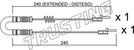 Trusting SU.109K - Indikators, Bremžu uzliku nodilums www.autospares.lv