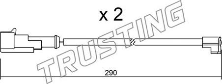 Trusting SU.100K - Indikators, Bremžu uzliku nodilums autospares.lv