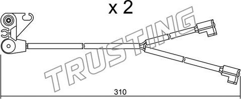 Trusting SU.170K - Indikators, Bremžu uzliku nodilums www.autospares.lv