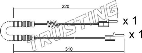 Trusting SU.171K - Indikators, Bremžu uzliku nodilums www.autospares.lv