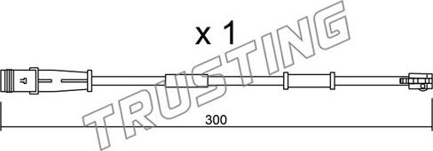 Trusting SU.320 - Warning Contact, brake pad wear www.autospares.lv