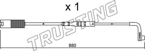 Trusting SU.207 - Indikators, Bremžu uzliku nodilums www.autospares.lv