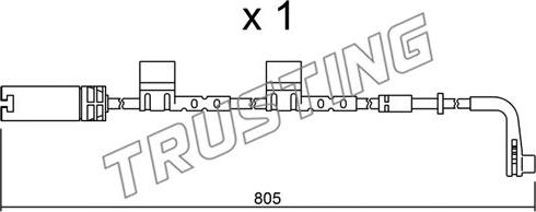 Trusting SU.222 - Indikators, Bremžu uzliku nodilums www.autospares.lv