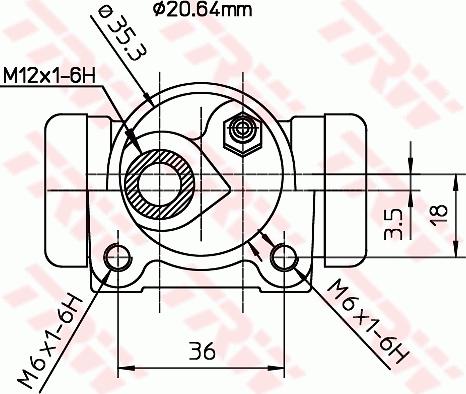 TRW BWF166 - Riteņa bremžu cilindrs www.autospares.lv