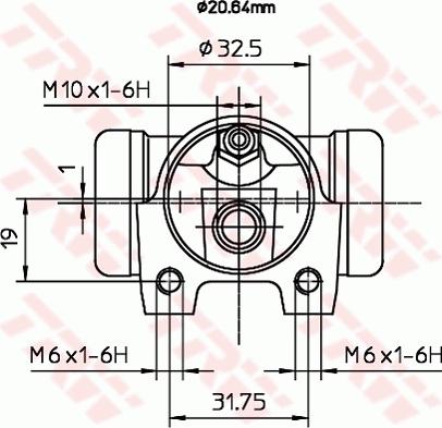 TRW BWF245 - Riteņa bremžu cilindrs autospares.lv