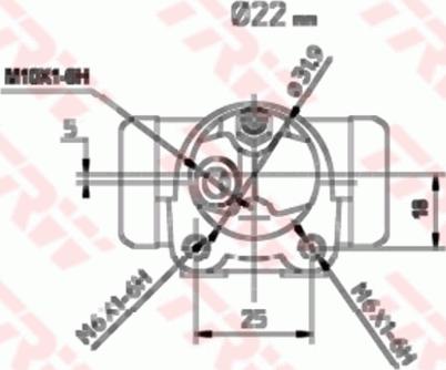 TRW BW-H113 - Riteņa bremžu cilindrs www.autospares.lv