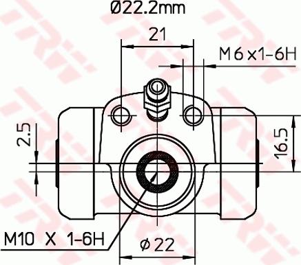 TRW BWH377 - Riteņa bremžu cilindrs autospares.lv