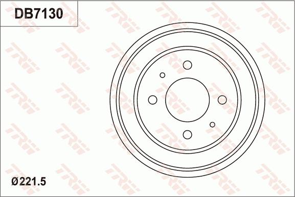 TRW DB7130 - Bremžu trumulis www.autospares.lv