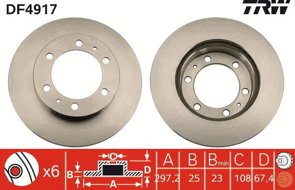 TRW DF4917 - Bremžu diski www.autospares.lv