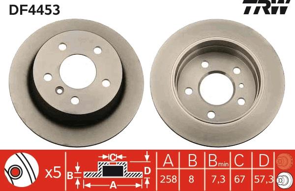 TRW DF4453 - Bremžu diski autospares.lv