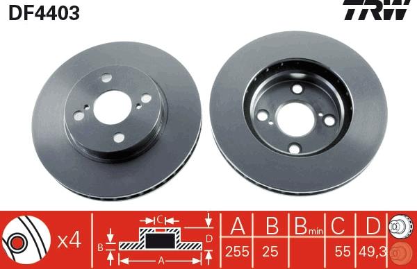 TRW DF4403 - Bremžu diski autospares.lv