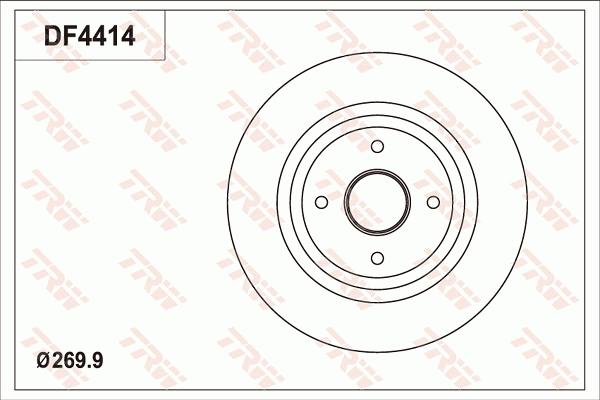 TRW DF4414 - Bremžu diski autospares.lv