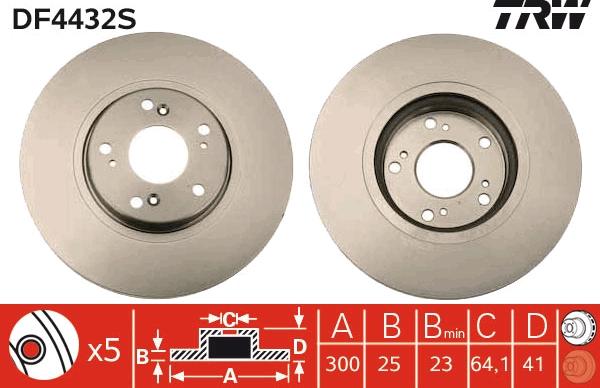 TRW DF4432S - Bremžu diski www.autospares.lv