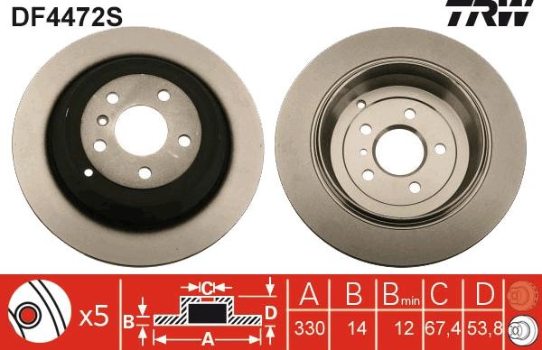 TRW DF4472S - Bremžu diski autospares.lv