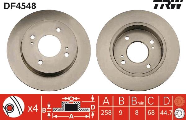 TRW DF4548 - Bremžu diski www.autospares.lv