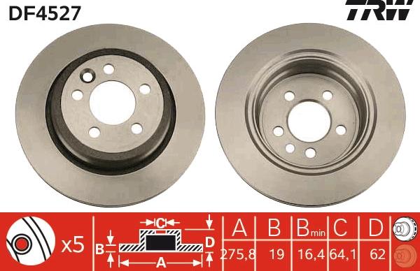 TRW DF4527 - Bremžu diski autospares.lv