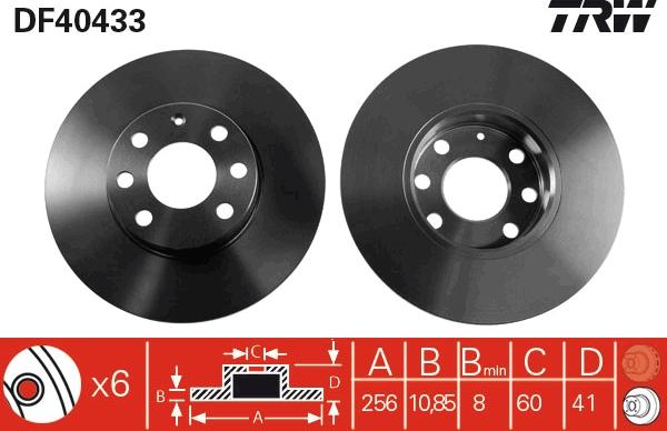 TRW DF4043 - Bremžu diski www.autospares.lv