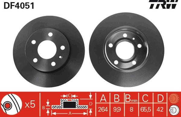 TRW DF4051 - Bremžu diski www.autospares.lv