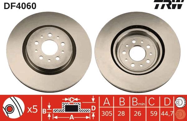 TRW DF4060 - Bremžu diski www.autospares.lv