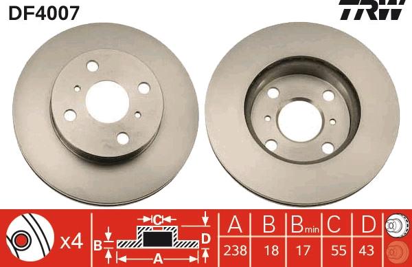 TRW DF4007 - Bremžu diski www.autospares.lv