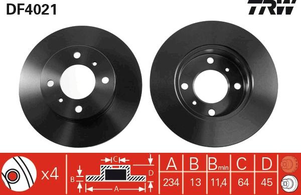 TRW DF4021 - Bremžu diski www.autospares.lv