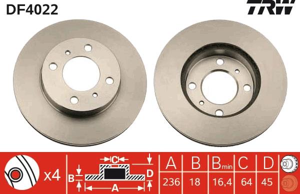 TRW DF4022 - Bremžu diski www.autospares.lv