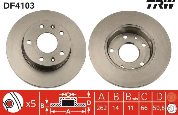 TRW DF4103 - Bremžu diski www.autospares.lv