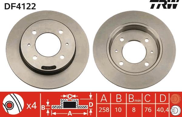 TRW DF4122 - Bremžu diski www.autospares.lv