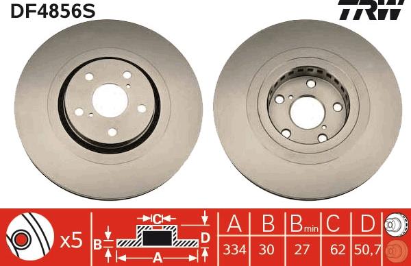 TRW DF4856S - Bremžu diski www.autospares.lv