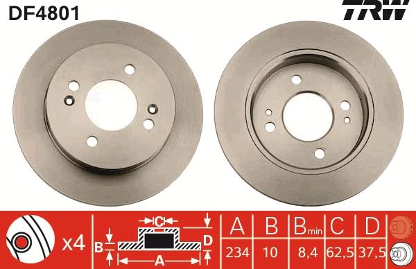 TRW DF4801 - Bremžu diski www.autospares.lv