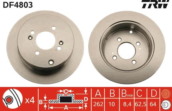 TRW DF4803 - Bremžu diski autospares.lv