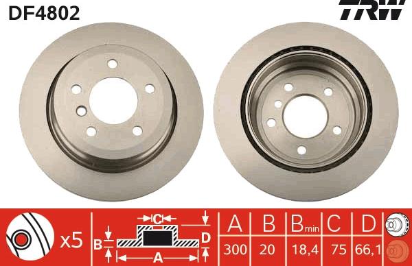 TRW DF4802 - Bremžu diski autospares.lv