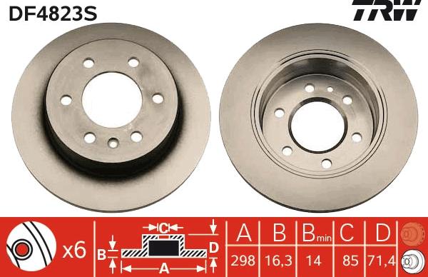 TRW DF4823S - Bremžu diski www.autospares.lv