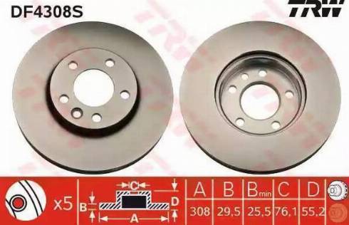 TRW DF7631 - Brake Disc www.autospares.lv