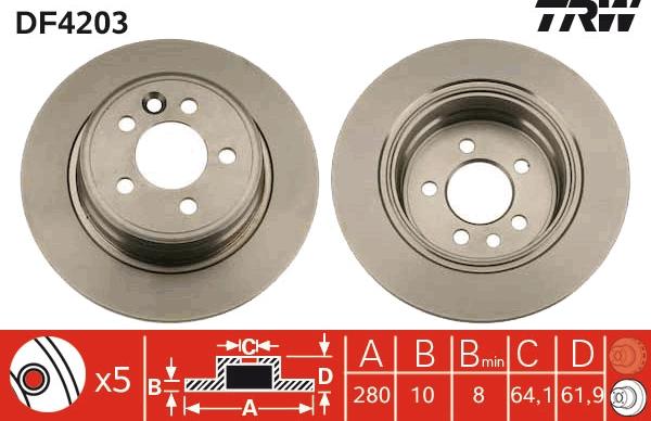 TRW DF4203 - Bremžu diski autospares.lv