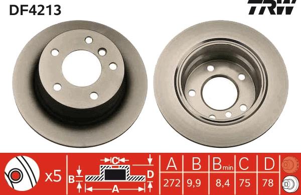 TRW DF4213 - Bremžu diski www.autospares.lv