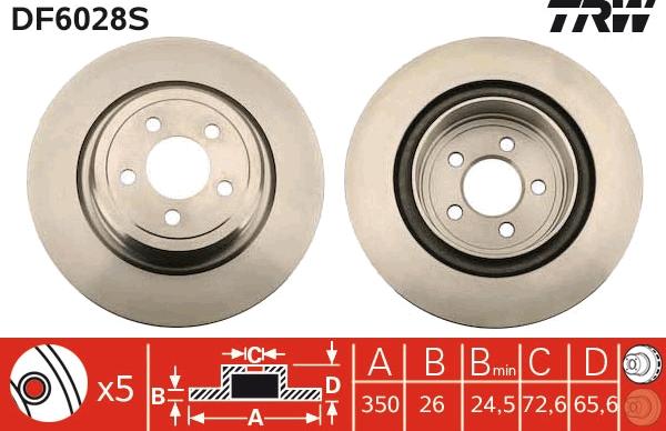 TRW DF6028S - Bremžu diski www.autospares.lv