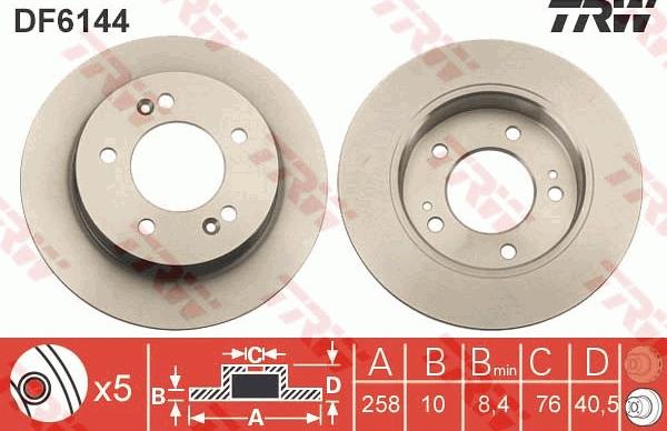 TRW DF6144 - Bremžu diski autospares.lv