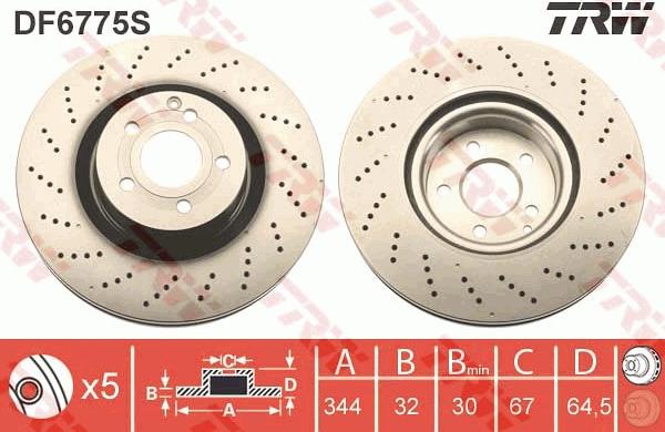 TRW DF6775S - Bremžu diski www.autospares.lv