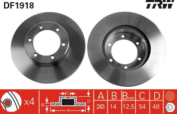 TRW DF1918 - Bremžu diski www.autospares.lv