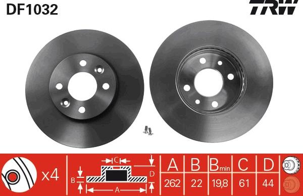 TRW DF1032 - Bremžu diski autospares.lv