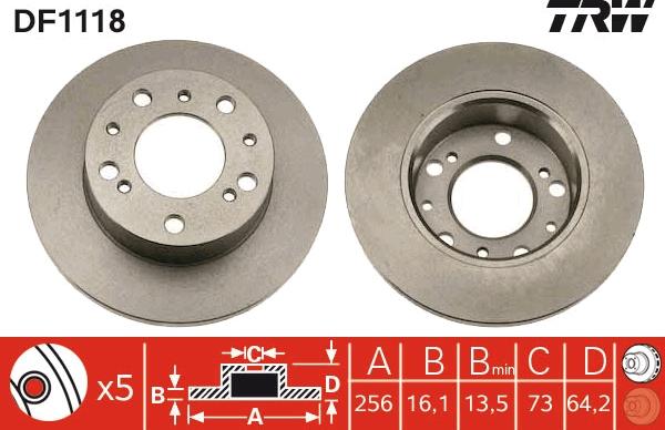 TRW DF1118 - Bremžu diski www.autospares.lv