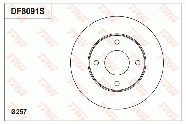 TRW DF8091S - Bremžu diski autospares.lv