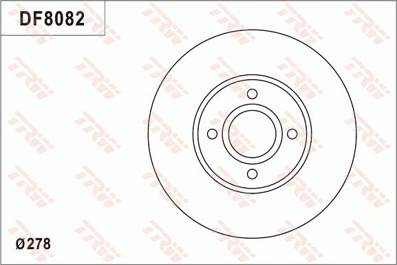 TRW DF8082 - Bremžu diski www.autospares.lv