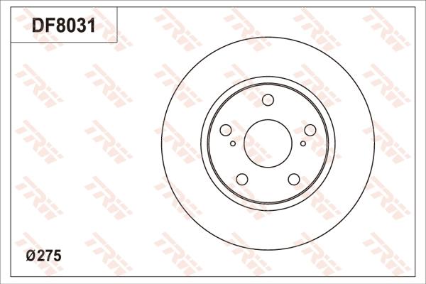 TRW DF8031S - Bremžu diski autospares.lv