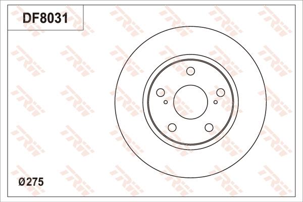 TRW DF8031 - Bremžu diski www.autospares.lv